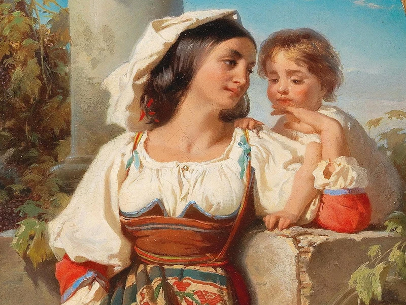 1828-Robert Alexander Hillingford - Un momento di affetto (1856)